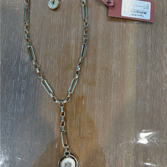 Mignonne Gavigan Gold Necklace with Abalone Pendant GWP new w tags - Picture 5 of 6